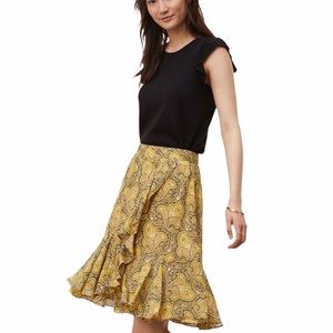 Ann Taylor Loft Sun Garden Flounce Skirt Large